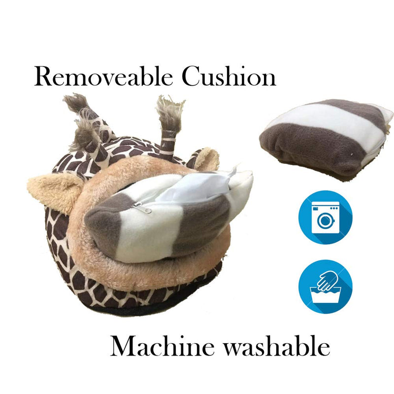 [Australia] - PULEIDI Guinea Pig Bed - Washable Guinea Pig Cage Accessories Small Animal Bed Hideout for Guinea Pig,Chinchilla,Hamsters,Hedgehog L Giraffe 