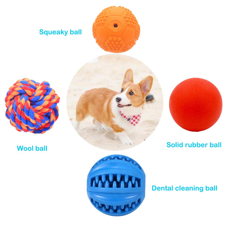 Volacopets 5 Different Functions Interactive Dog Toys, Dog Puzzle Toys, IQ Treat Ball for Medium Large Dog, Dog Squeaky Balls, Dog Ball, Food Treat Dispensing Toys, Puppy Toys 4 pack for Small dogs - PawsPlanet Australia
