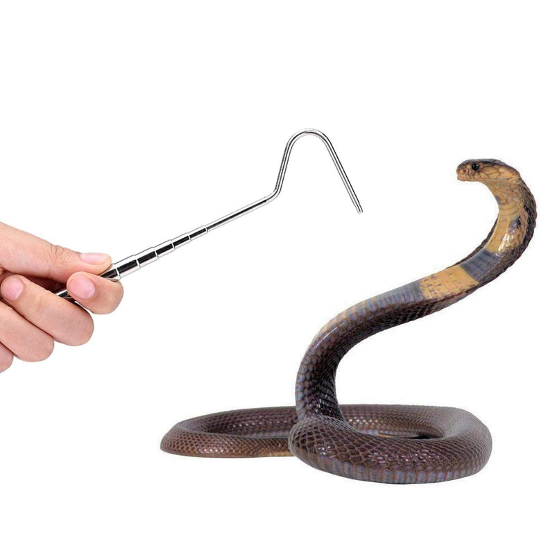 DAUERHAFT Snake Tongs,Portable Stainless Steel Extensible Telescoping Snake Hook,Snake Catcher Tool for Catching Snakes Other Reptiles - PawsPlanet Australia