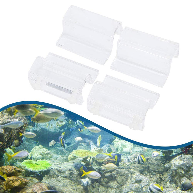 Pssopp 4Pcs Aquarium Glass Cover Clip Acrylic Glass Cover Support Holder Universal Fish Tank Lid Clips with Screws - PawsPlanet Australia