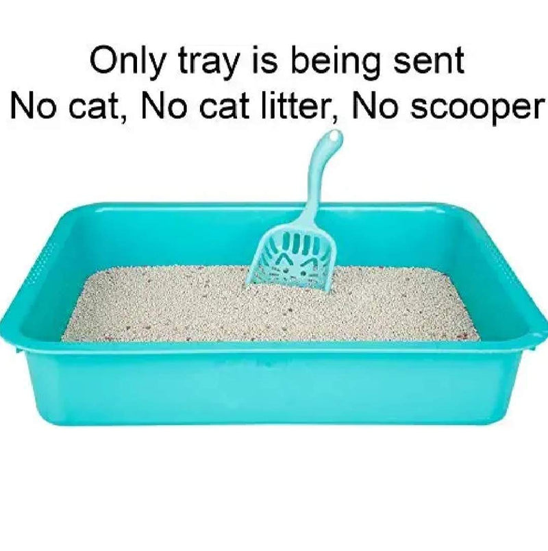 St@llion 46 cm Random Colour Plastic Large Cat Litter Tray |Perfect for Kittens, Puppies and Rabbit M - PawsPlanet Australia