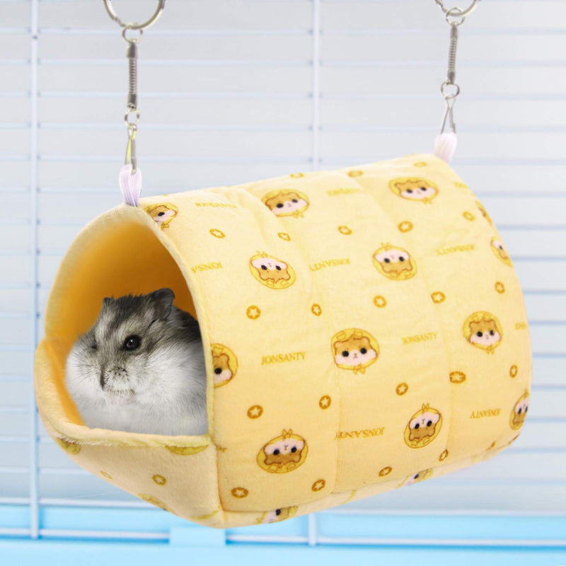 [Australia] - SAWMONG Hamster Bedding House Hideout Cage Accessories Habitat Small Animal Bed for Chinchilla Ferret Rat Hedgehog Supplies (5.91" Length, 4.72" Width, 4.72" Height) 