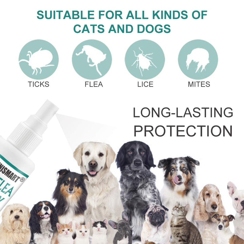 SEGMINISMART Flea Spray,Cat Flea Treatment,Dog Fleas Protection Spray,Tick and Flea Treatments for Dogs,Cat Flea Spray,Flea Spray For Dogs,Tick and Flea Protective for Dogs Cats - PawsPlanet Australia