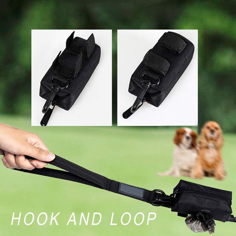 LELE LIFE Pack of 2 Fashion Dog Poop Garbage Bag Dispenser, Pet Dog Poop Bag Dispenser, Dog Poop Bag Holder, Leash Dispenser for Dog Poop Bags, Black Solid Black - PawsPlanet Australia
