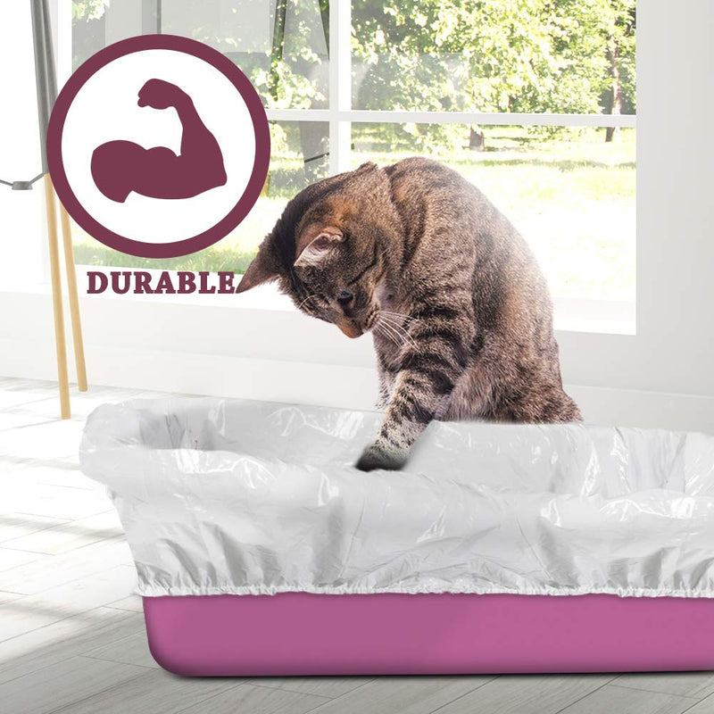 [Australia] - Alfapet Kitty Cat Pan Disposable, Elastic Liners- 10-Pack-For Large, X-Large, Giant, Extra-Giant Size Litter Boxes- With Sta-Put Technology for Firm, Easy Fit- Quick + Clever Waste Cleaners, Pack of 2 