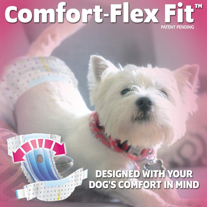 OUT! Pet Care Disposable Female Dog Diapers | Absorbent with Leak Proof Fit XS/S 16 count - PawsPlanet Australia