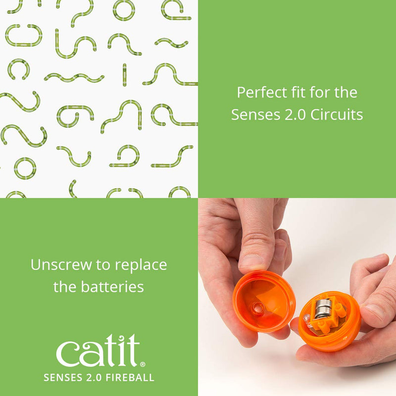 Catit Senses 2.0 Circuit, Interactive Cat Toys Fireball Cat Ball Toy Standard Packaging - PawsPlanet Australia