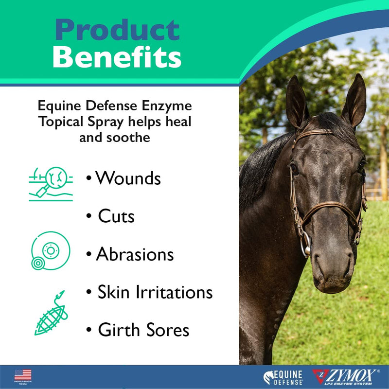 PET KING BRANDS ZYMOX Equine Defense Enzyme Formula Topical Spray, 8 oz. – Multi-Complex Enzyme Ointment for Horse, Livestock & Animal Wound Care - PawsPlanet Australia