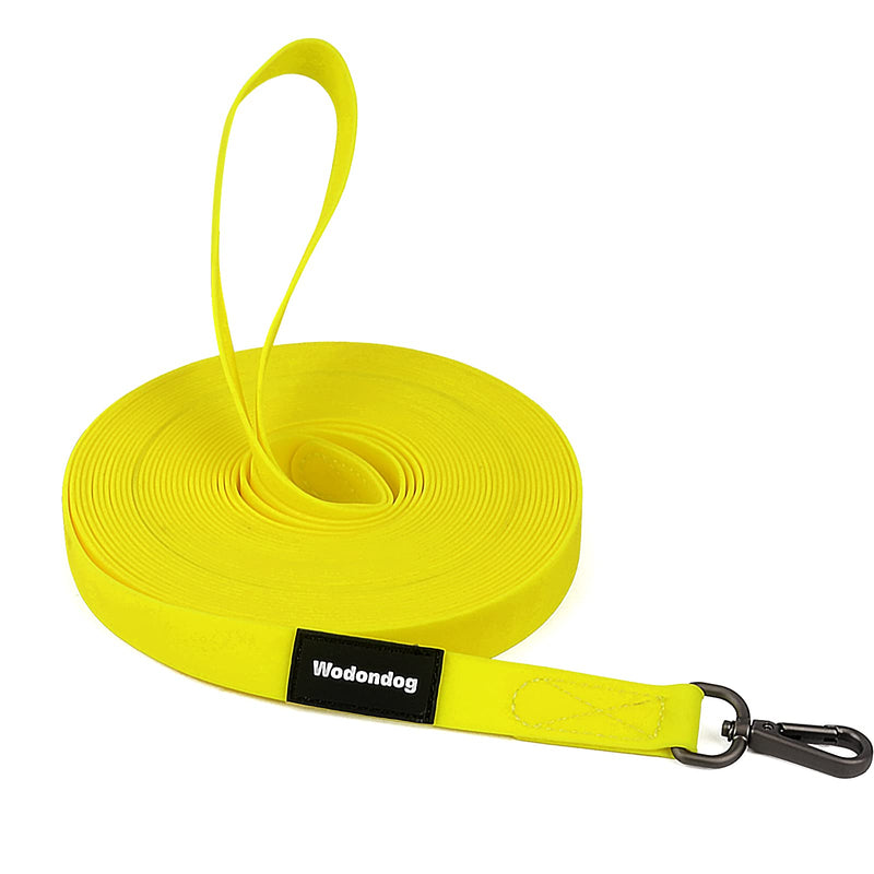 Dog leash for running training 5M/10M/15M/, waterproof and easy to clean training leash for large to small dogs, robust dog leash yellow 10M - PawsPlanet Australia