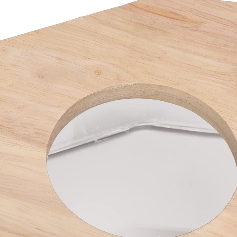 Pssopp Hamster Bath Box Right Angle Fan Acrylic Safe Hamster Sand Bathroom with Natural Wood Cover for Mice or Other Small Pet Hamster - PawsPlanet Australia