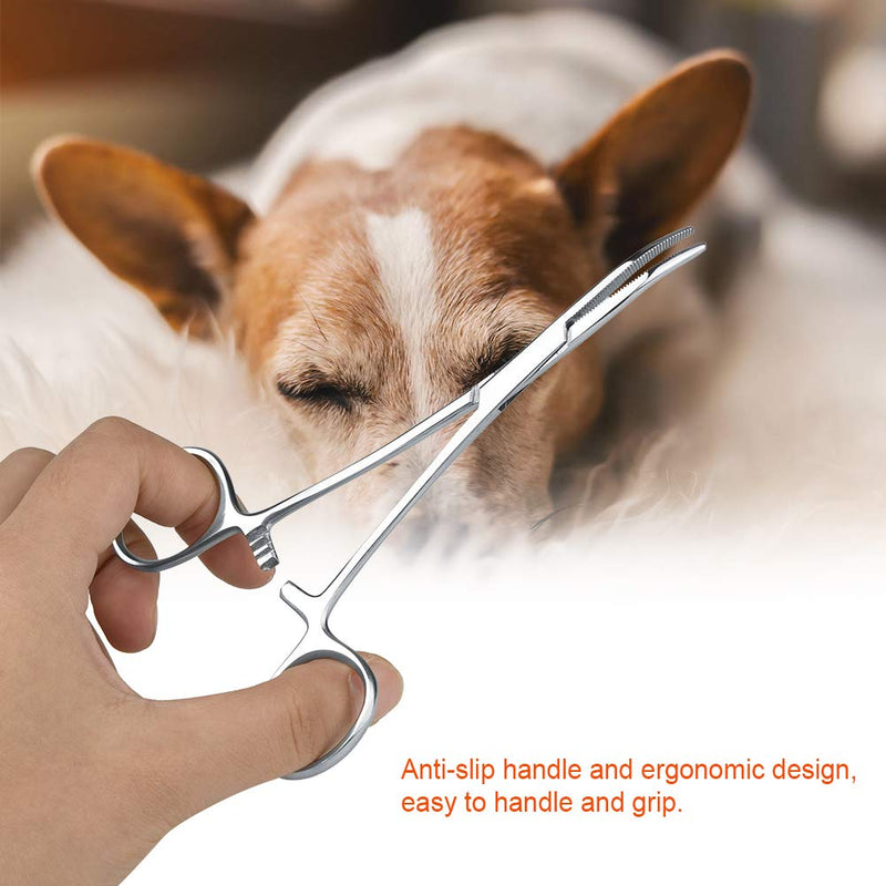 03 Remove the stainless steel ear hair. Clean ear canal tweezers, pet grooming scissors and ear hair tweezers for dogs and cats for nose/(big) big - PawsPlanet Australia