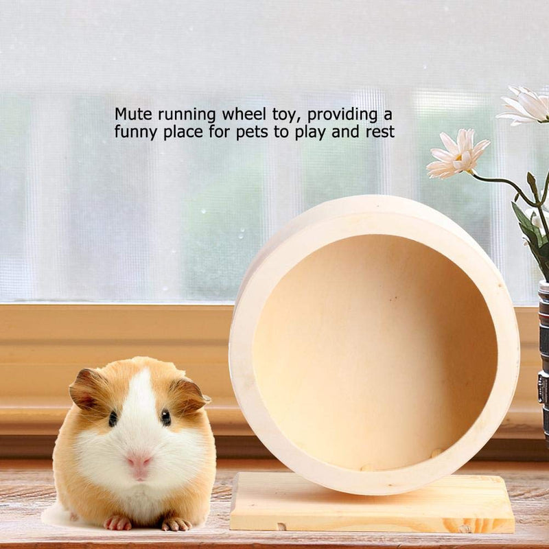 Hamster Wheel Wooden Exercise Wheel Silent Hamster Exercise Wheel Non Slip Run Disc for Syrian Hamster Rat Mice Chinchillas Small Pets (M) M - PawsPlanet Australia