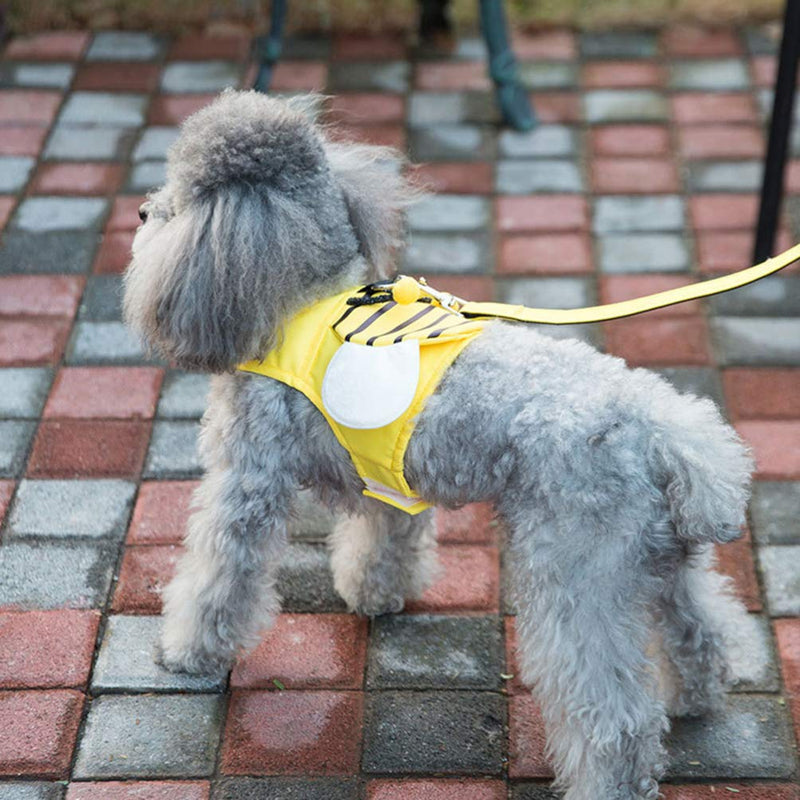 POPETPOP Dog Vest Harnesses No-Pull Walking Harnesses with Leash Cute Bee Harness for Pet Cat Small Dogs Yellow Size S - PawsPlanet Australia