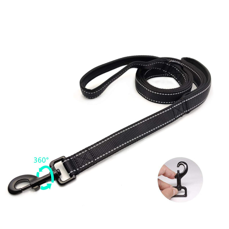 [Australia] - CHMETE Pet Gear Dog Leash 5ft Long - Traffic Padded Two Handle - Heavy Duty - Double Handles Lead for Control Safety Training - Leashes for Large Dogs or Medium Dogs 