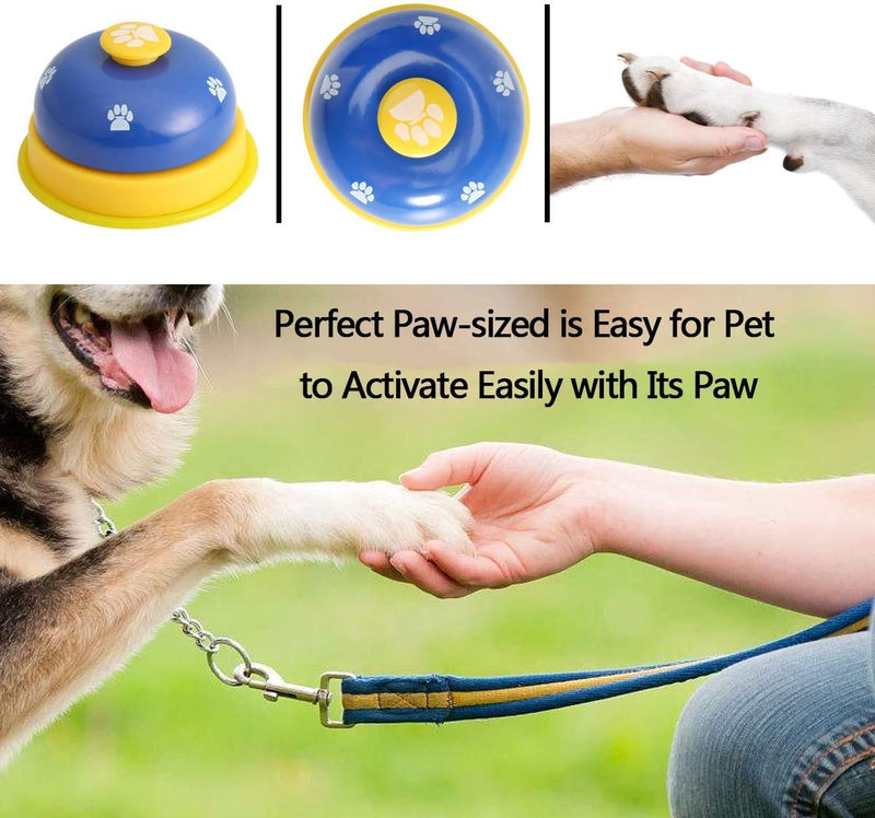 NALCY Pet Training Bells, 2 Pack Pet Eating Communication Bells, Desk Bell, Pet Doorbells for Potty Toilet Training (Blue and White) - PawsPlanet Australia