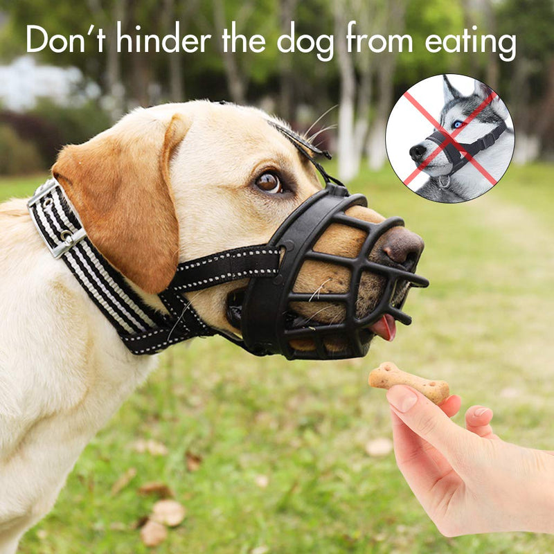 gudong Dog Muzzle,Soft Basket Silicone Muzzles for Dog,Prevent Biting Chewing and Barking, Allows Drinking and Panting (Size 1) Size 1 - PawsPlanet Australia