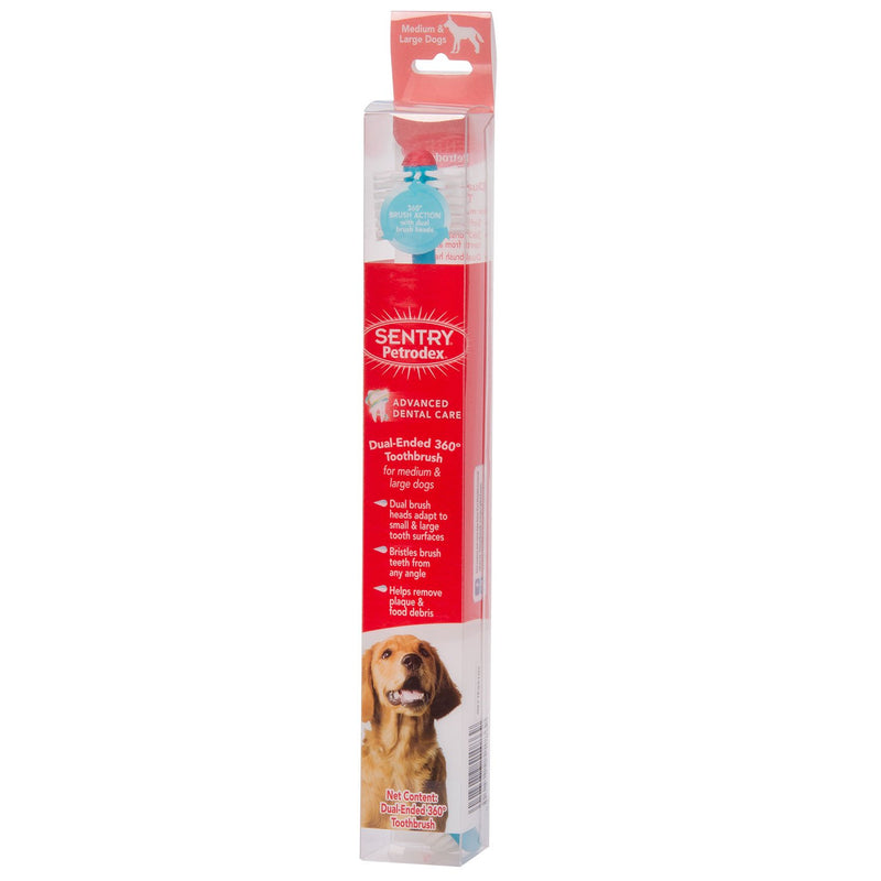 Petrodex Dual Ended 360 Toothbrush for Large Dogs - PawsPlanet Australia