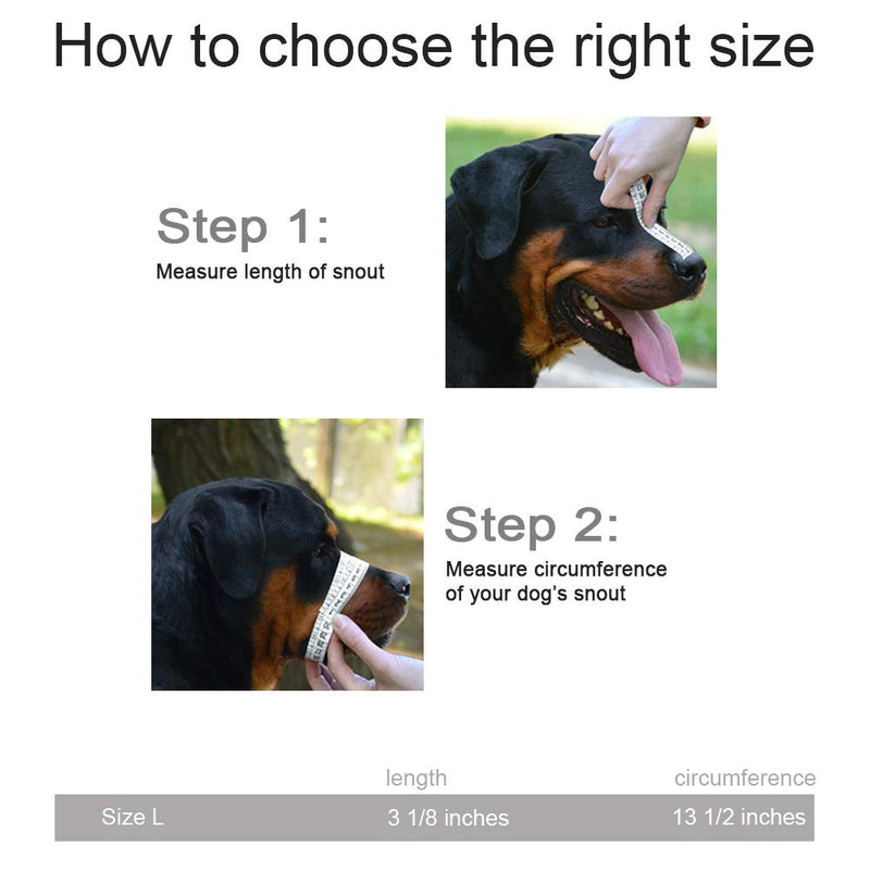 [Australia] - BRONZEDOG Dog Muzzle Wire Basket Rottweiler Adjustable Leather Straps (L) 