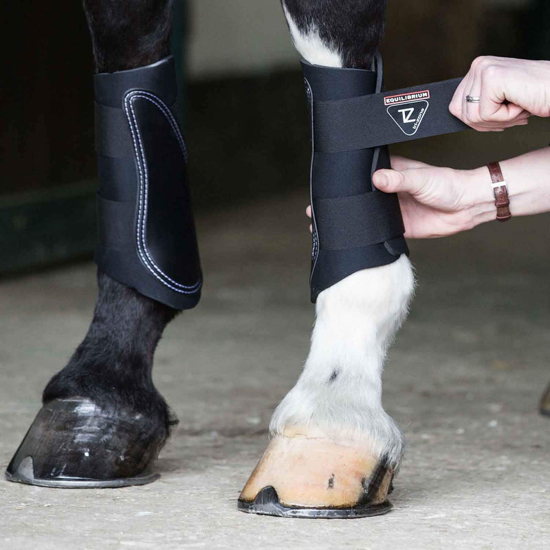 equilibrium See Description Tri-Zone Brushing Boots White-It's Ideal for Your All Your Hacking, Training, Schooling and flatwork Needs XS Black - PawsPlanet Australia