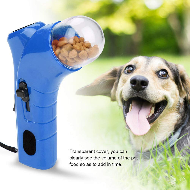 Pssopp Pet Treat Launcher Shooter Dog Food Catapult Puppy Snack Feeder Dispenser Pet Training Toys Interactive Toys for for Exercise and Training(Blue) Blue - PawsPlanet Australia