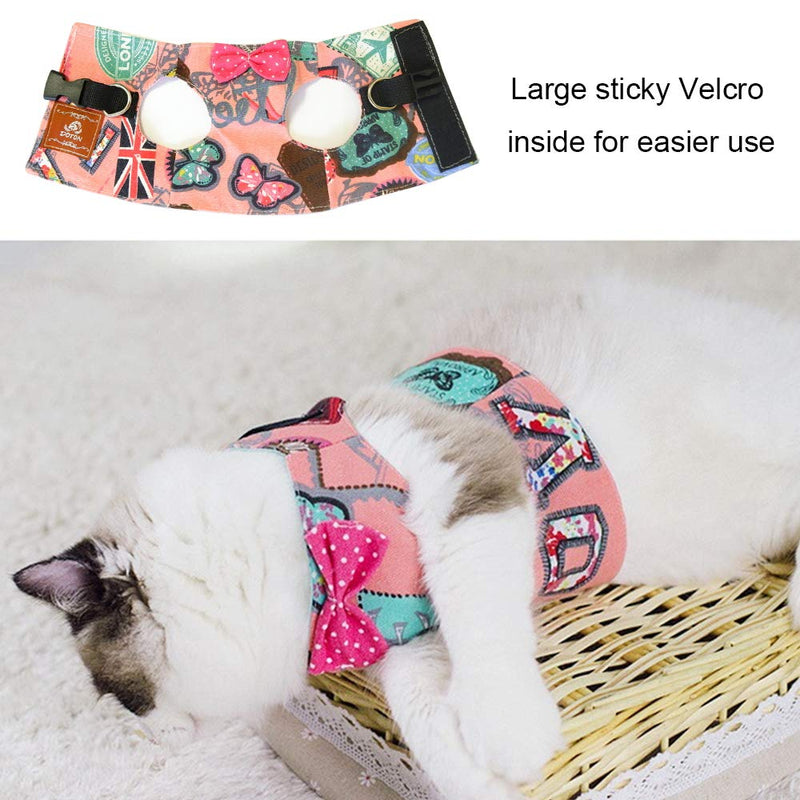 DIQC Cat Jacket Harness and Leash Set for Walking Escape Proof with Adjustable Soft Kittens Vest Cute Bow Design for Kitties Puppies Small Pets Outdoor Walking - PawsPlanet Australia