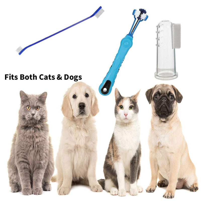 falllea Set of 15 Pet Toothbrush Set, Dog Toothbrush and Finger Dogs Cats Teeth Care Cleaning Brush Finger Toothbrushes for Pets Dental Care - PawsPlanet Australia
