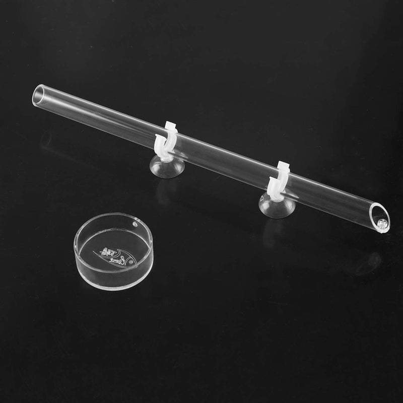 niCWhite Acrylic Shrimp Feeder Tube Feeding Dish Tray, Shrimp Feeding Tube for Fish Tank Aquarium Shrimp Fish, 30cm, with 2 Suction Cups - PawsPlanet Australia