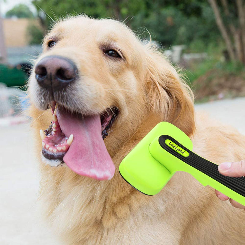 [Australia] - Winkeyes Pet Slicker Brush Self Cleaning Grooming Brush Dog Deshedding Tool Remove Dead Undercoat and Loose Hairs Suitable for Dogs Cats 