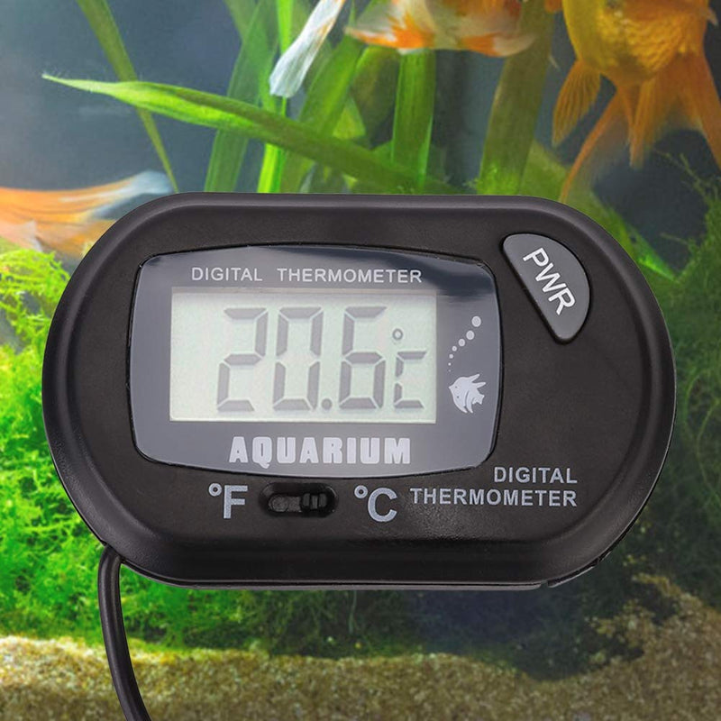 Pssopp Aquarium Thermometer Digital LCD Fish Tank Water Thermometers Reptile Terrarium Temperature Gauge for Vehicle Reptile Terrarium Fish Tank Refrigerator, -50℃∽ 70℃ - PawsPlanet Australia