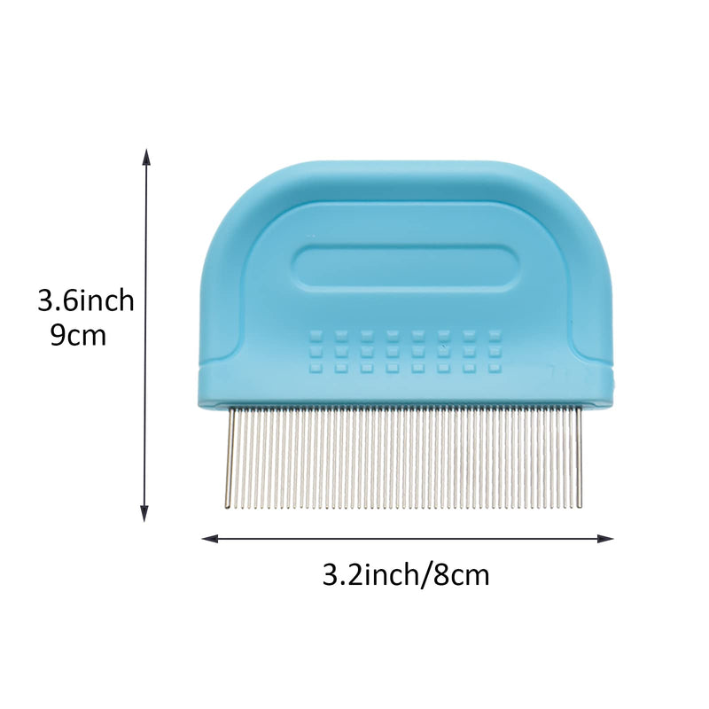 2 Pcs Cat Massage Comb Set for Short and Long Hair, Tear Stain Remover Comb Pet Shell Comb Gentle Grooming Tool Cats Dogs Cleaning Brush Hair Removal Tool for Shedding Matted Fur, Knots and Tangles Style 1 - PawsPlanet Australia