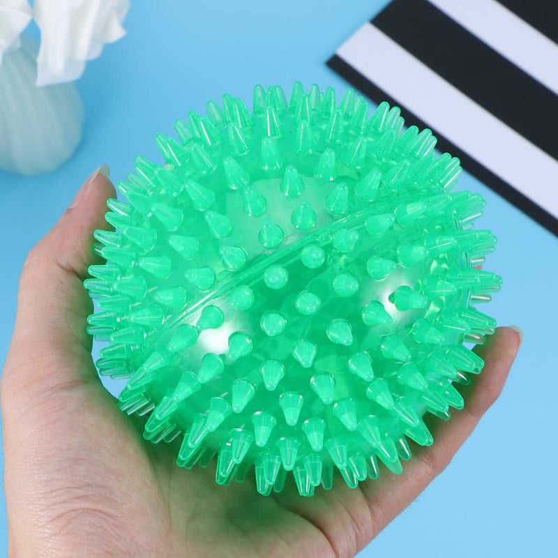 UEETEK Dog Toy Squeakers Ball Spikey Ball Squeaky Ball with High Bounce 10cm(Green) - PawsPlanet Australia