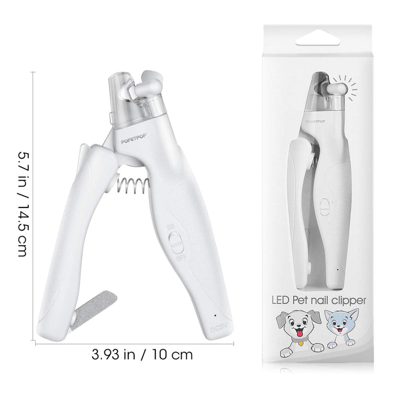 POPETPOP Dog Claw Clippers - Nail Clippers with LED Light for Dogs and Cats Nail Cutter Super Safe Claw Clippers with Nail File - PawsPlanet Australia