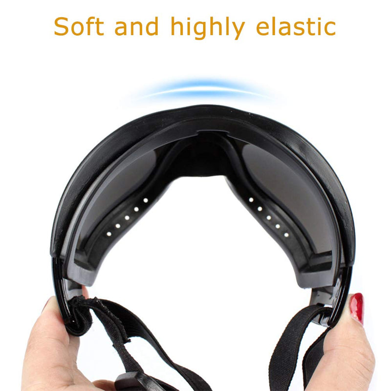 Dog Goggles Medium or Large Dog Sunglasses Anti-UV Waterproof Windproof Glasses Dog Eyewear for Long Snout Dogs Silver - PawsPlanet Australia
