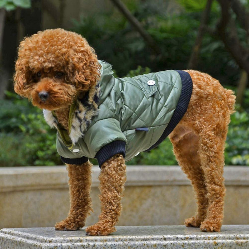 Balai Small Dog Faux Hoodie Thick Jacket Pet Puppy Waterproof Warm Coat Clothes for Small Breed Dog Like Chihuahua L - PawsPlanet Australia