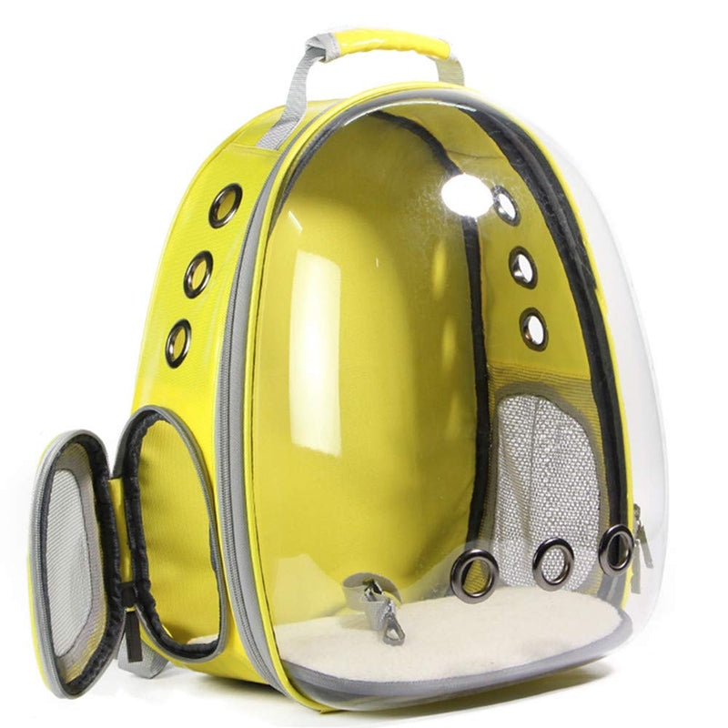 [Australia] - JEBBLAS pet Capsule Carrier Astronaut Pet Cat Dog Puppy Carrier Travel Bag Space Capsule Backpack Breathable YELLOW 
