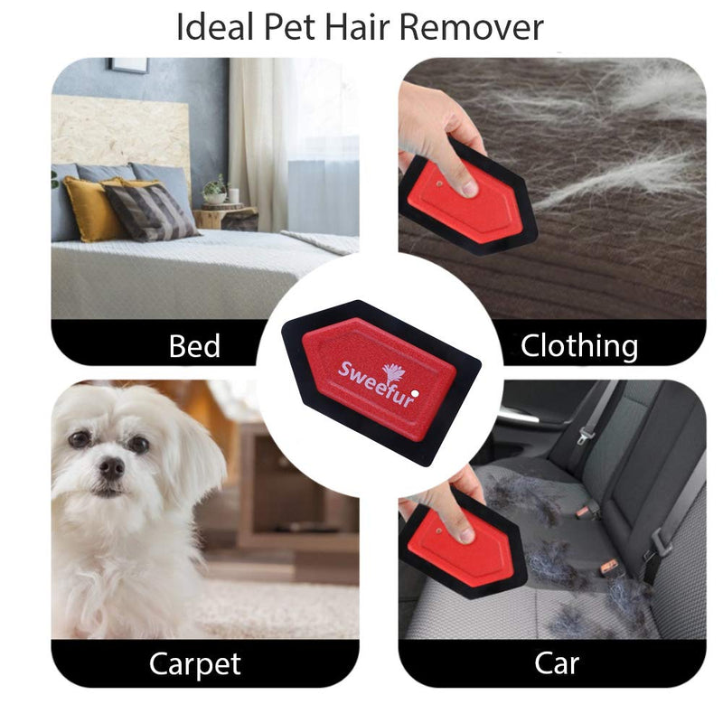 Sweefur Pet Hair Remover Brush for Dogs and Cats, Pet Hair Detailer for Car Seats, Carpets, Couches and Furniture- Professional Mini Pet Hair Remover for Pet Fur, Self Cleaning Brush - PawsPlanet Australia