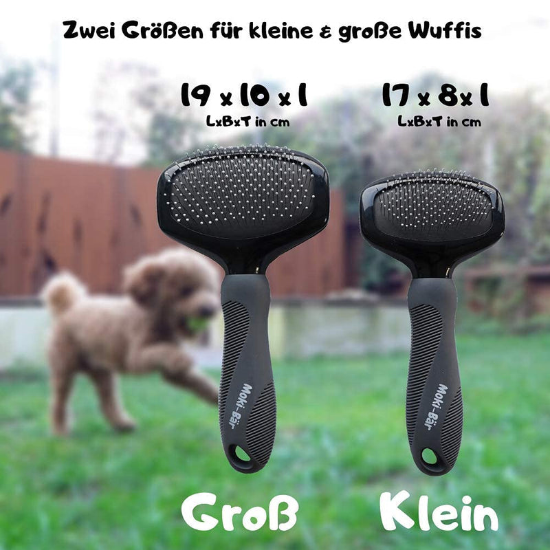 Moki Bear Soft Brush Dog Brush Poodle with Protective Knobs for Particularly Sensitive Animals I Ideal for Non-shedding Dogs I Small S (Pack of 1) - PawsPlanet Australia