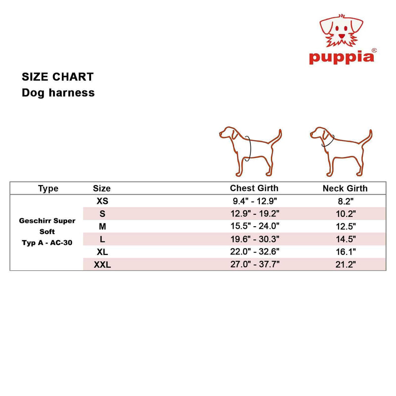 Puppia Soft Harness, M, Black - PawsPlanet Australia