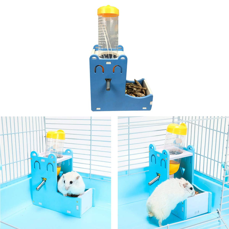 2 in 1 Hamster Hanging Water Bottle Pet Auto Dispenser with Base for Hamster Rat Gerbil Mouse Guinea Pig 125ML - PawsPlanet Australia