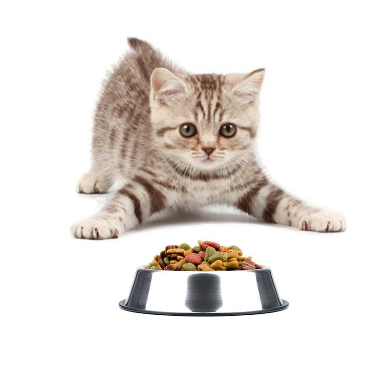 2 Pack Non-slip Stainless Steel Cat Bowls, Cat Feeding Bowls, Cat Plate Bowls With Rubber Bases, Pet Feeder Bowls And Water Bowls-7 inches S-7 inch - PawsPlanet Australia