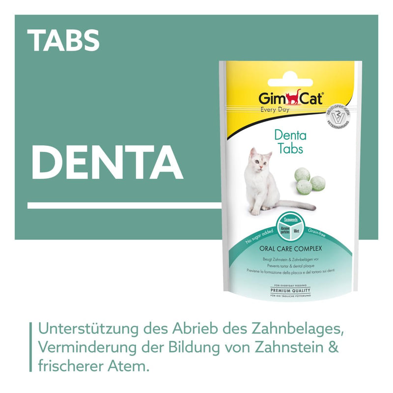 GimCat Denta Tabs - Functional cat snack supports dental care - pack of 8 (8 x 40 g) - PawsPlanet Australia