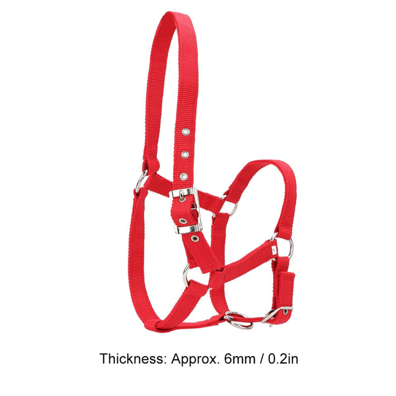 Horse Bridle, Adjustable Red Horse Riding Halter, PP Replacement for Restraint Horse Control Horse - PawsPlanet Australia