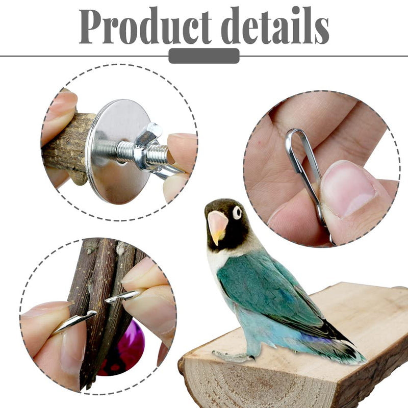 YG_Oline 6 Pack Natural Wood Bird Cage Accessories, Bird Perches Stand Parakeet Swing Cage Platform Bird Toys Supplies for Parrotlets Cockatiels Budgies Lovebirds - PawsPlanet Australia