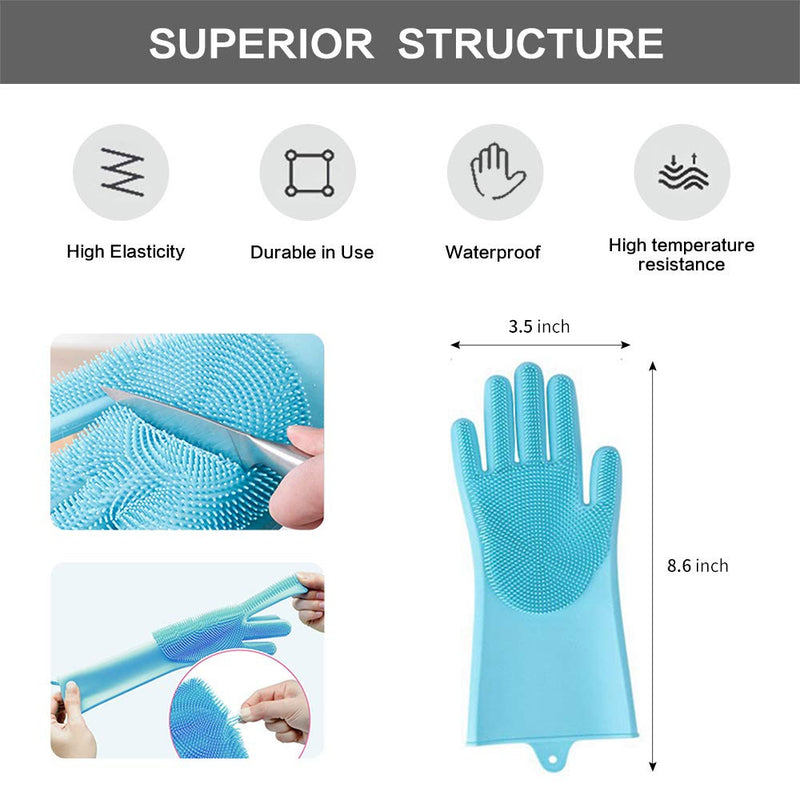 Pet Grooming Gloves, Dog Bathing Shampoo Gloves, Dog Washing Gloves for Shedding Massage, Pet Shower Attachment Supplies for Anti-Bite & Anti-Scratch - PawsPlanet Australia