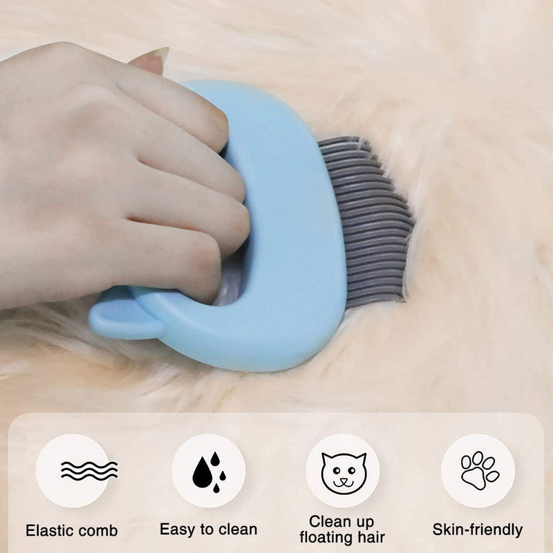 moonmoonlala Pet Shell Comb, 3 Pcs Pet Cat Dog Massage Shell Comb Grooming Hair Removal Shedding Cleaning Brush Perfect for Cats and Small Dogs Hair Care - PawsPlanet Australia