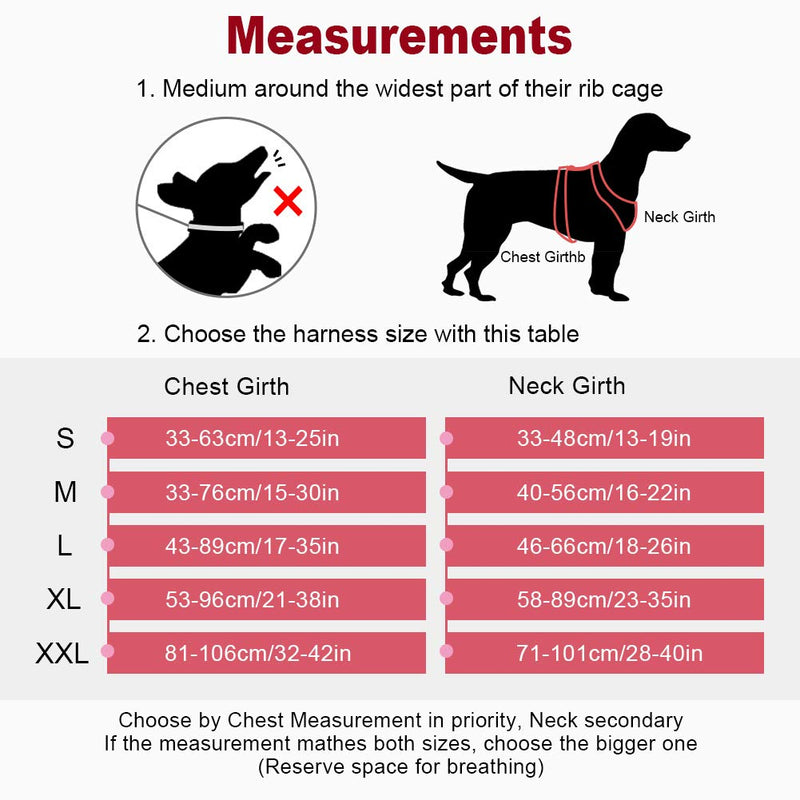 [Australia] - ThinkPet No Pull Harness Breathable Sport Harness - Escape Proof/Quick Fit Reflective Padded Dog Safety Vest with Handle Back/Front Clips, Easy for Walking XXL(Chest:32-42in,Neck:28-40in) Red 