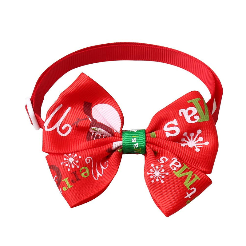 nuoshen 6pcs Pet Bow Tie Neckties， Adjustable Christmas Pet Pet Collars Part of 2 - PawsPlanet Australia