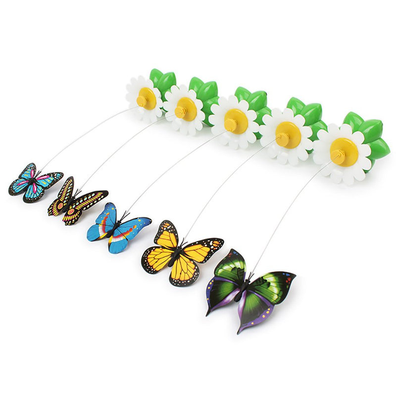 Interactive Electric Rotating Butterfly Toy For Pet Cat Random Butterfly Chase Kitten Cat Playing Toy (Butterfly) - PawsPlanet Australia