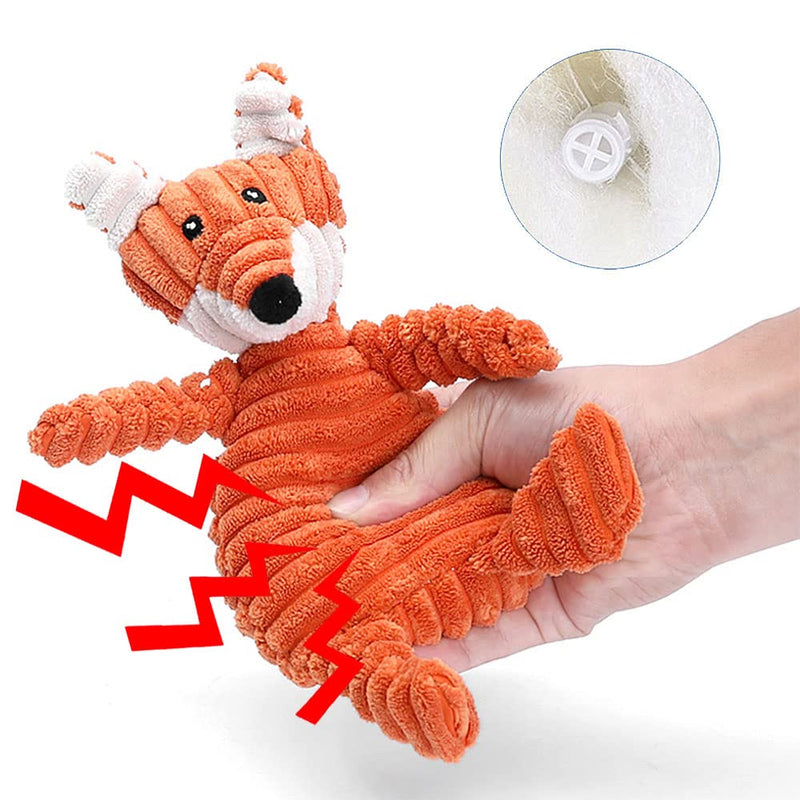 Fox Dog Toy Squeaky Plush for Small Dogs, Puppy Toy, Plush Toy for Small Large Dogs - PawsPlanet Australia