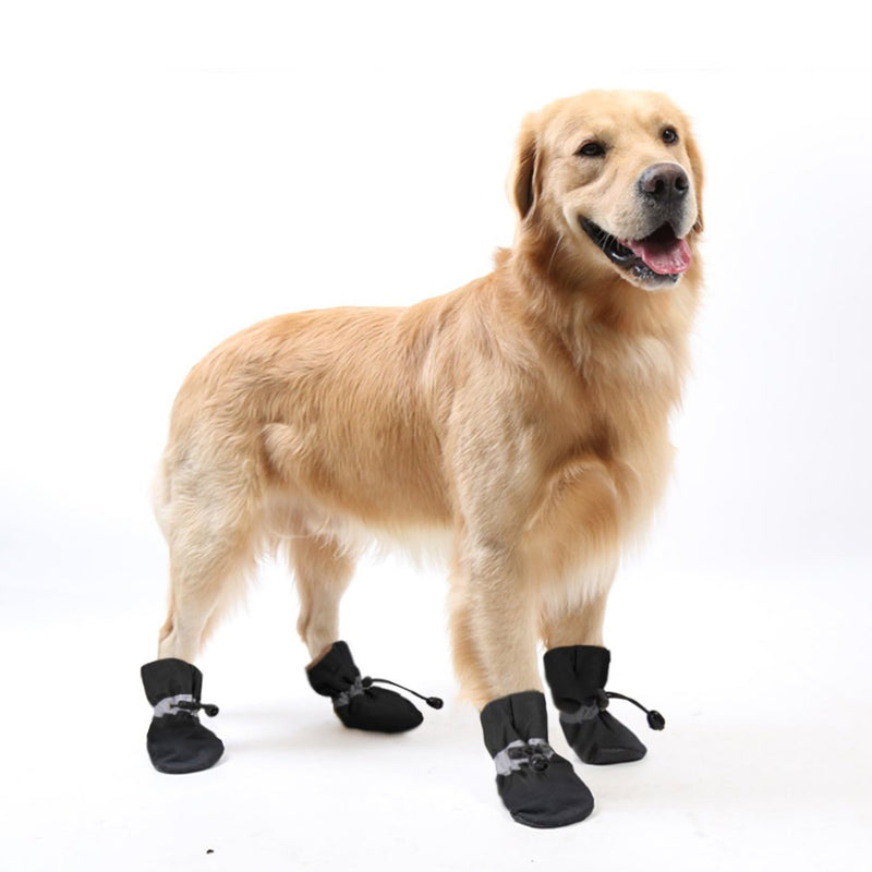 [Australia] - GabeFish Water-Resistance Anti Slip Dog Socks Shoes Adjustable Drawstring Boot Paw Protectors for Small Medium Pets Cats XS/1 (Weight: 1-2lb) Black 